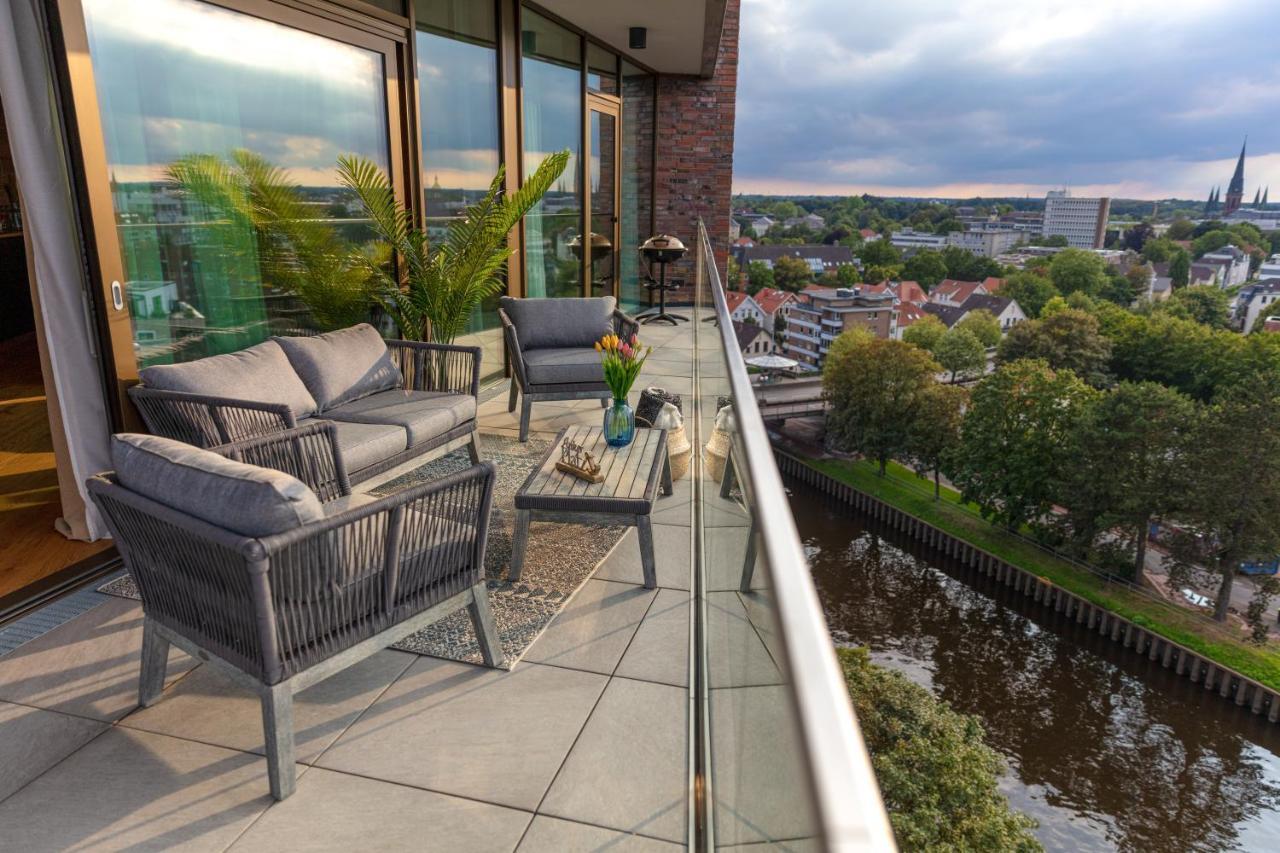 Cabana - Theview - Terrasse - Waterfront - Kostenloser Parkplatz - Wifi Oldenburg Exteriör bild